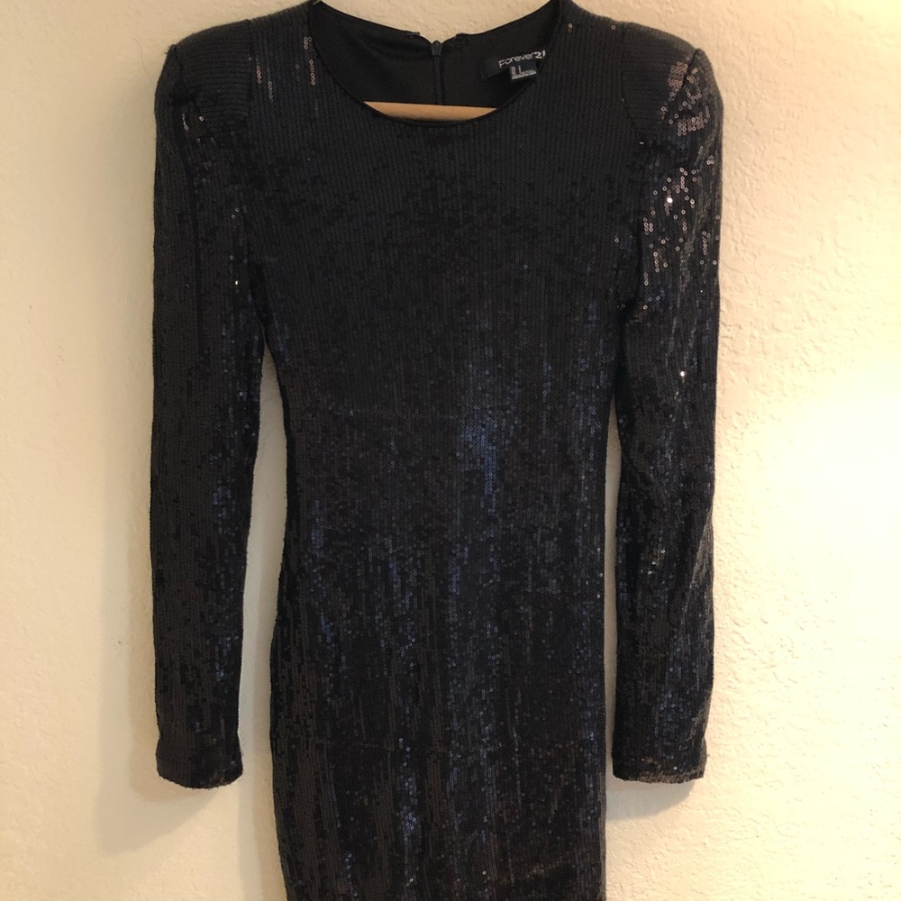 Statement Black Sparkle Dress